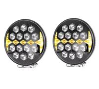 2x LED Giallo 2 Funzioni Faretto Alogeno Fuoristrada per SUV CAMION AUTO ATV ...
