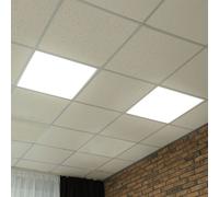 2x LED Incasso Lampada da Soffitto Lavoro Camera Alluminio Pannello Ufficio Luce [EEK: E]