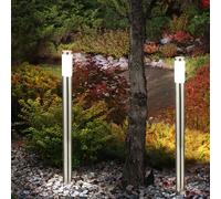 2x LED Lampade da Terra Giardino Außenstehlampe Piantana Acciaio Inox Lampione [EEK: F]