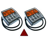 2x LED Lampeggiante-Luce 12V E Triangolo per Lkw Caravan Trattore