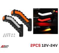 2X LED Laterali Luci che Scorre Profilo R/W / A Freccia Camion Autocarro 12-24V