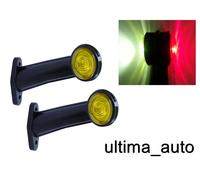 2x LED Lato Profilo Evidenziatore 12V Rosso/Bianco Luce Trailer Camion Telaio