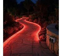 2x LED Lichterkette Tubo Luce Rot Globo IP44 600 cm Terrazza Giardino Esterno