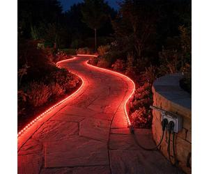 2x LED Lichterrschlauch Rosso Esterno Garten Illuminazione Della Terrazza Lucida