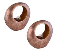 2x LED luce esterna luce solare luce da giardino effetto fuoco ottone vetro H 37 cm