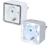 2X LED Luce Notturna Presa Sensore Di Crepuscolo Luce Sensore Lampada Da Parete