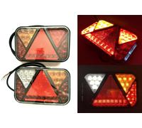 2x LED Luce Posteriore 6 Funzioni 12V Rimorchio con Cavo 1m Luci Rimorchio