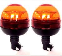2x LED Luce Rotonda Spia Luminosa 12V 24V R65 R10 Flex Sirena 12 LED