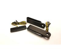 2x LED Mini - Indicatore Striscia Colorato Omologati Con Custodia Alluminio Nero