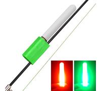 2x LED Notte Canna da Pesca Punta Clip Scatto Luce Bite Indicatore Luminoso
