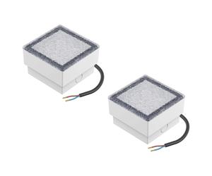 2x LED pavimentazione pietra terra luce da incasso CUS per esterno IP67 angolare
