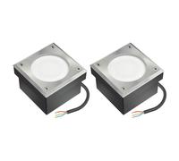 2x LED pietra da pavimentazione NEOLUM per esterno IP67 angolare 10 x10cm incl.