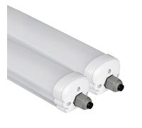 2x LED Plafoniera Luce da Vasca Feucht Camera Umida Officina Garage Lampada [EEK: Inaditato]