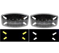 2x LED Pois Luci 12/24V + DRL Bianco/Arancione Griglia Rollbar Camion Van Bus