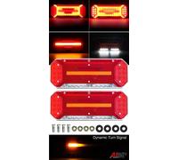 2x LED Posteriore Luci Retromarcia Dynamic Giri Indicatore 12V 24V Trailer Truck