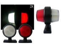 2x LED Svendita Luci Indicatore Laterale Neon Bianco Rosso Rimorchio Camion