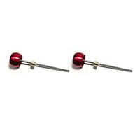 2X Lega di Alluminio Drum Pedal Beater Kick Drum Foot Pedal Beater Percussion Instrument Accessorio Parte, Rosso