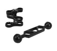 2X Lega Di Alluminio Scuba Diving Luce Della Torcia Sfera Del Braccio Doppio Giunto E 1Set Farfalla Clip Morsetto Supporto Per Macchina Fotografica