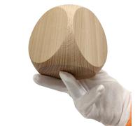 2x Legno Dadi Cubo Cubi Vuoto Lisco Non Dipindo Legno Sei Lati 100 mm