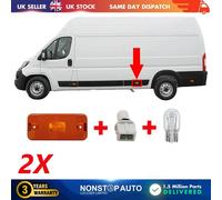 2X Lenti Indicatori Laterali + Portalampade + Bulbi Per Citroen Relay 6303A1