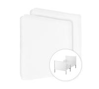 2x lenzuola in jersey 100% cotone con angoli elasticizzati per lettino da 160x80 cm (bianco)