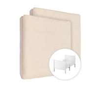 2x lenzuola in jersey 100% cotone con angoli elasticizzati per lettino da 160x80 cm (crema)