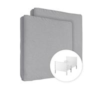 2x lenzuola in jersey 100% cotone con angoli elasticizzati per lettino da 160x80 cm (grigio)
