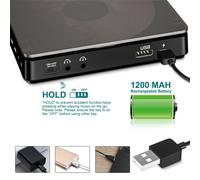 2X Lettore CD Portatile Versione Doppia Cuffia Pulsante di Contatto Riproduttore CD Walkman Display LCD