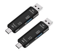 2X Lettore di Schede OTG Multifunzione 5 in 1 Supporto per Schede Micro- / / Lettore USB TF Android Type-C Phone