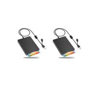 2X Lettore Floppy Disk, Unità Disco Floppy Esterna da 3,5 Pollici con USB Type-C, Unità Disco Floppy FDD Portatile per PC Portatile