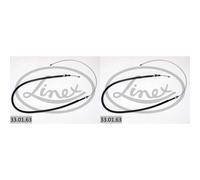 2x LINEX Cavo Del Freno a Mano Flessibile per Peugeot 207 Cc WD_ 1.6 16V