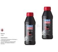 2X Liqui Moly 500Ml Olio Motore Per Forcella 5W Light 1523