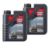 2X Liqui Moly Harley Davidson Motorbike HD Synth 20W-50 Olio Motore 1L