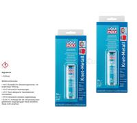 2x Liqui Moly Knet-Metall 2-K Anodizzato Knetharz Repair Attaccare Metallo 56g