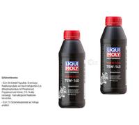 2x Liqui Moly Motocicletta Gear Oil 75W-140 GL5 Vs Moto Olio Ingranaggi 500 ML