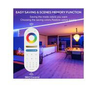 2X LM091 Telecomando RF un 4 Zone 2.4G Compatibile con RGBW CCT RGB LED Dimming Controller Touch Screen 4 Canali