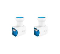 2X LNB Universale A Banda Ku per Satellite 4K UHD A Basso Rumore 950-2150 MHz LNBF per Ricevitori TV Satellitari Digitali DVB-S2 X DVB-S2