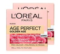 2x L'Oréal Paris Age Perfect Golden Age Trattamento Crema Viso Giorno Fortificante Anti Cedimento con Polifenoli per Pelli Molto Mature - 2 Barattoli da 50ml