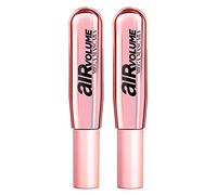 2x L'Oréal Paris Air Volume Mega Mascara Volumizzante Formula in Mousse Leggera Colore Nero - 2 Mascara