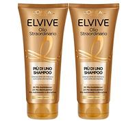 2x L'Oréal Paris Elvive Olio Straordinario Più di Uno Shampoo Formula Cremosa per Capelli Secchi - 2 Flaconi da 200ml
