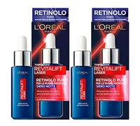 2x L'Oréal Paris Revitalift Laser Siero Notte con Retinolo Puro Riduce le Rughe per un Aspetto più Giovane Risultato in 16 Settimane - 2 Flaconi da 30ml