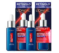 2x L'Oréal Paris Revitalift Laser Siero Viso Notte con Retinolo Puro Riduce le Rughe Profonde Effetto Anti Età - 2 Flaconi da 30ml ognuno