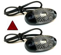 2X Luce Di Contorno LED Bianca 12V 24V E Triangolo Per Rimorchio Camper Camion