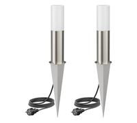 2x luce di percorso / bitta GROPO per esterni IP44 41 cm in acciaio inox 1x E27