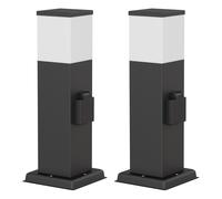 ledscom.de 2 pezzi POLLY luce di bitta per esterni, 35cm, nero, presa, incl. lampadina G9, 501lm, bianco caldo