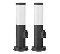 2x luce di percorso / bitta PORU per esterni IP44 38 cm nero 1x E27 max. 40W