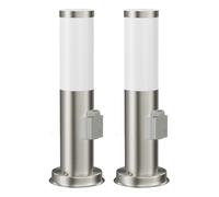 2x luce di percorso / bitta PORU per esterni IP44 39 cm in acciaio inox 1x E27