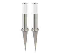 2x luce di percorso / bitta PORU per esterni IP44 39 cm in acciaio inox 1x E27 [EEK: E]