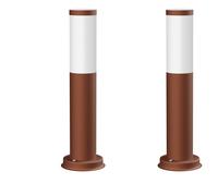 2x luce di percorso / bitta PORU per esterni IP44 39 cm marrone 1x E27 max. 40W