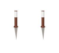 2x luce di percorso / bitta PORU per esterni IP44 39 cm marrone 1x E27 max. 40W